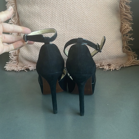 Enzo Angiolini Black Suede Platform Heels - Picture 4 of 6